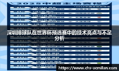 深圳排球队在世界杯预选赛中的技术亮点与不足分析